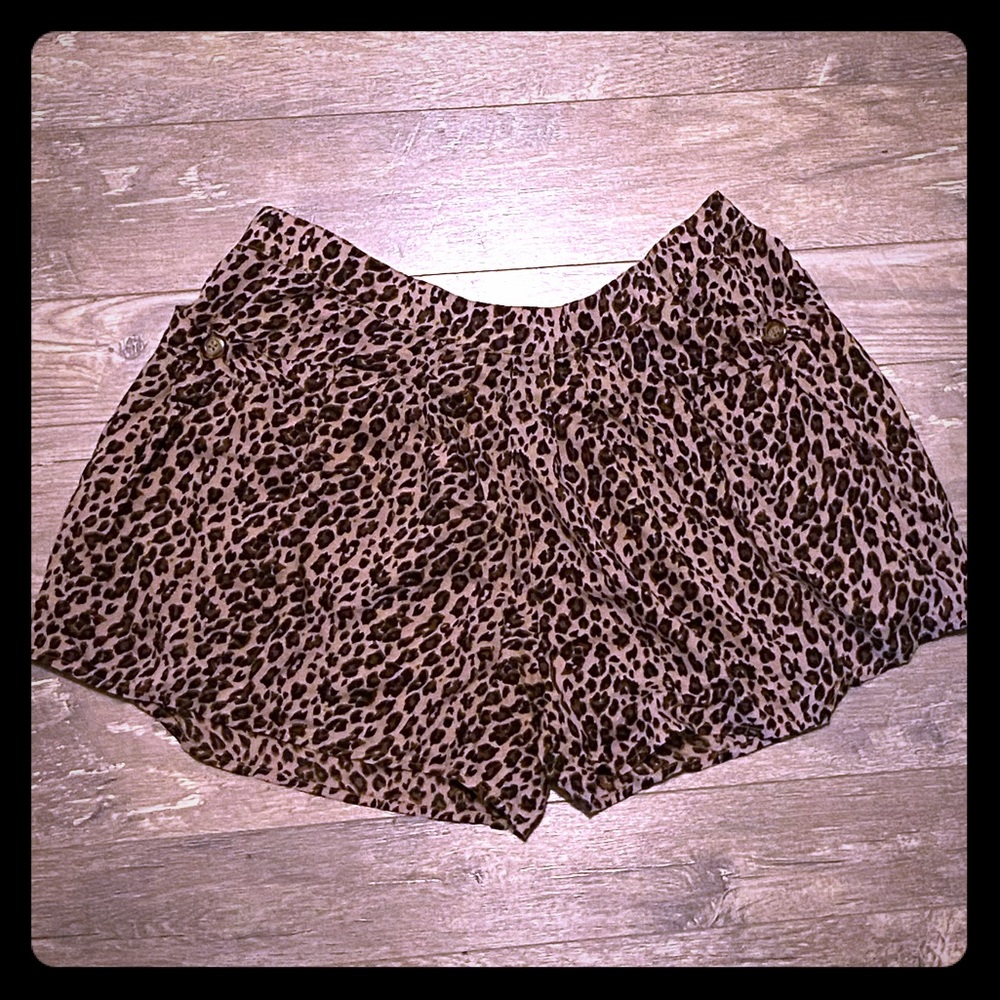Free People Leopard Print Shorts